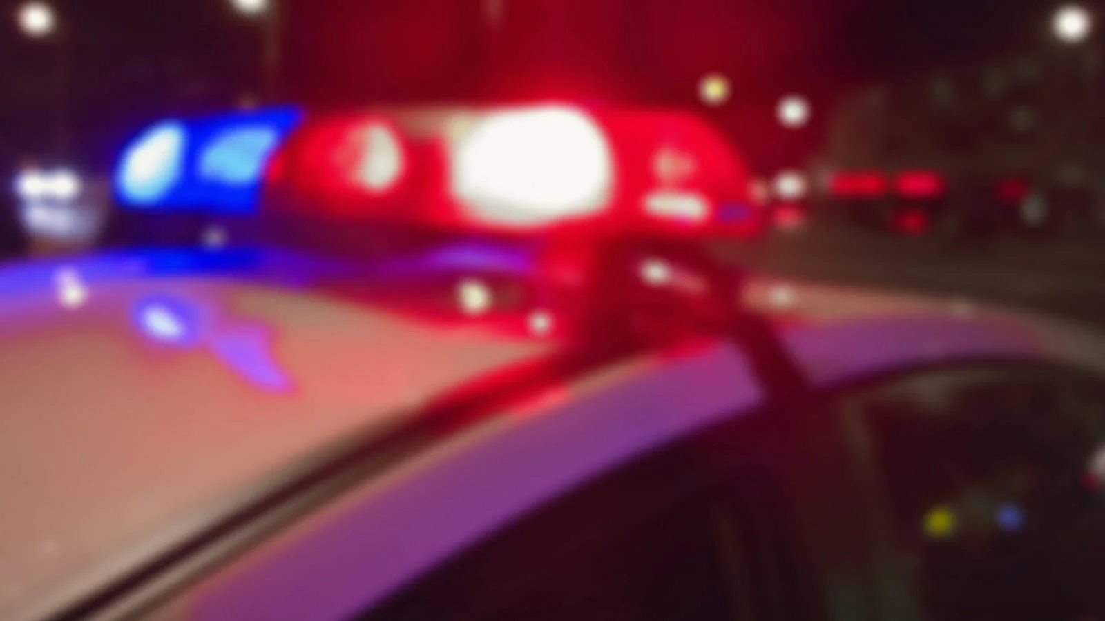 Parked Police Cruiser Stock Photo